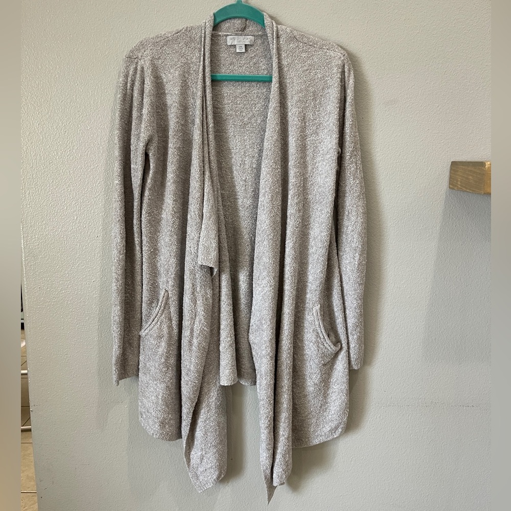 Barefoot Dreams Cozy Chic Lite Island Wrap Cardigan Gray
